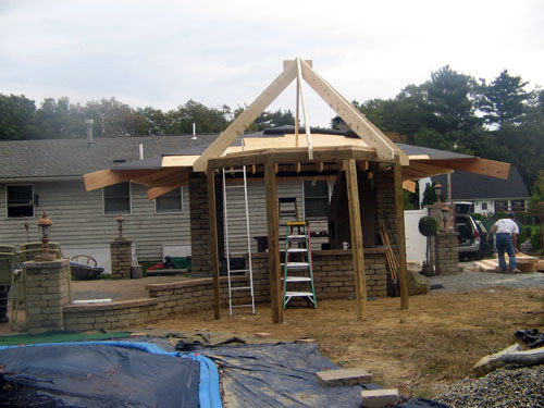 Framing, gazebo construction, southeastern MA, Cape Cod Framing, gazebo construction, southeastern MA, Cape Cod